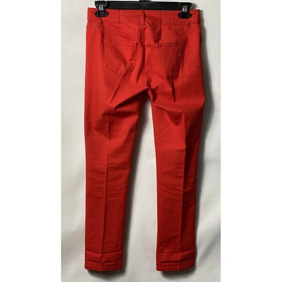 crown and ivy Women Petite Pants Size 0P Red Stretch - Picture 2 of 3